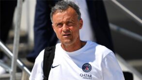 لاعبو باريس سان جيرمان يحتفلون بهدف في نهائي دوري أبطال أوروبا ضد آرسنال