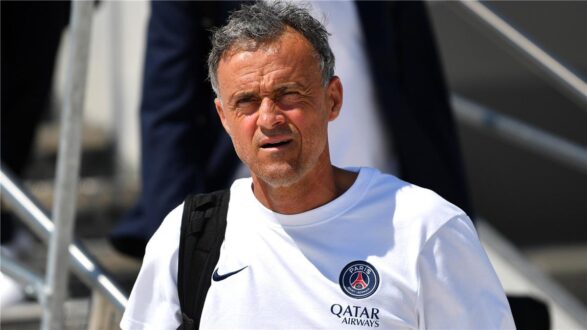 لاعبو باريس سان جيرمان يحتفلون بهدف في نهائي دوري أبطال أوروبا ضد آرسنال