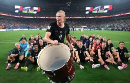 إيرلينج هالاند يحتفل بهدف مع منتخب النرويج في كأس العالم 2026