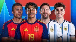 صورة تجمع بين لاعبي الأرجنتين وإسبانيا في نهائي كأس العالم 2026