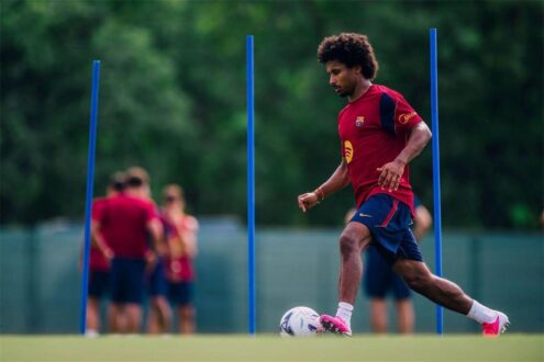 كريم أديمي يشارك في تدريبات برشلونة لأول مرة