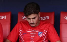 صورة للاعب جوليان ألفاريز يرتدي قميص أتلتيكو مدريد