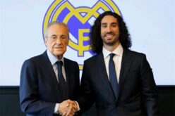 مارك كوكوريلا لاعب ريال مدريد يحتفل بهدف
